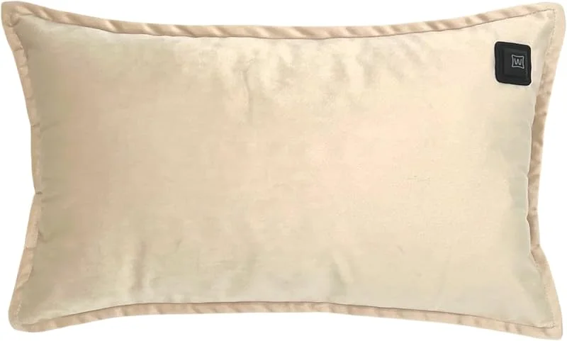 Cuscino riscaldante a infrarossi con Powerbank Warmpi – Velluto 30 × 50 cm – Utilizzo flessibile, senza fili e utilizzabile con cavo (beige) — Riscaldamento