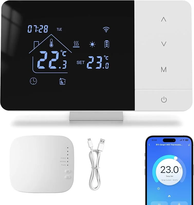 Termostato Wi-Fi per caldaia intelligente alimentato batteria 3A 506X — Riscaldamento