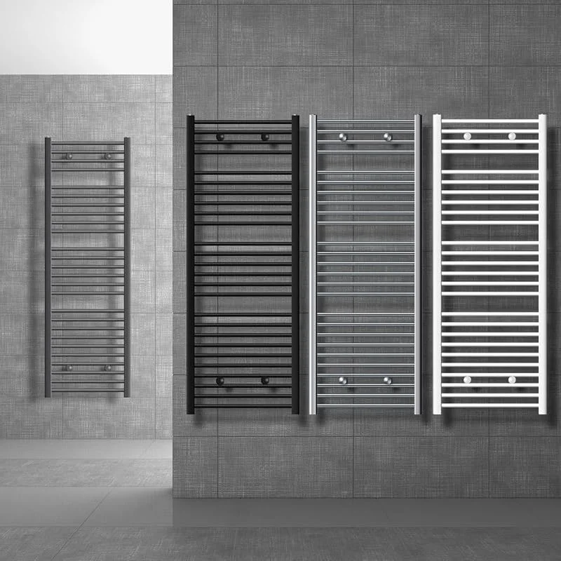 LuxeBath Radiatore Sahara 300 x 800 mm Cromato Dritto con Connessione Laterale, Calorifero in Acciaio, Termosifone da Parete, Scaldasalviette Riscaldamento per Bagno, Asciugamani Design Moderno