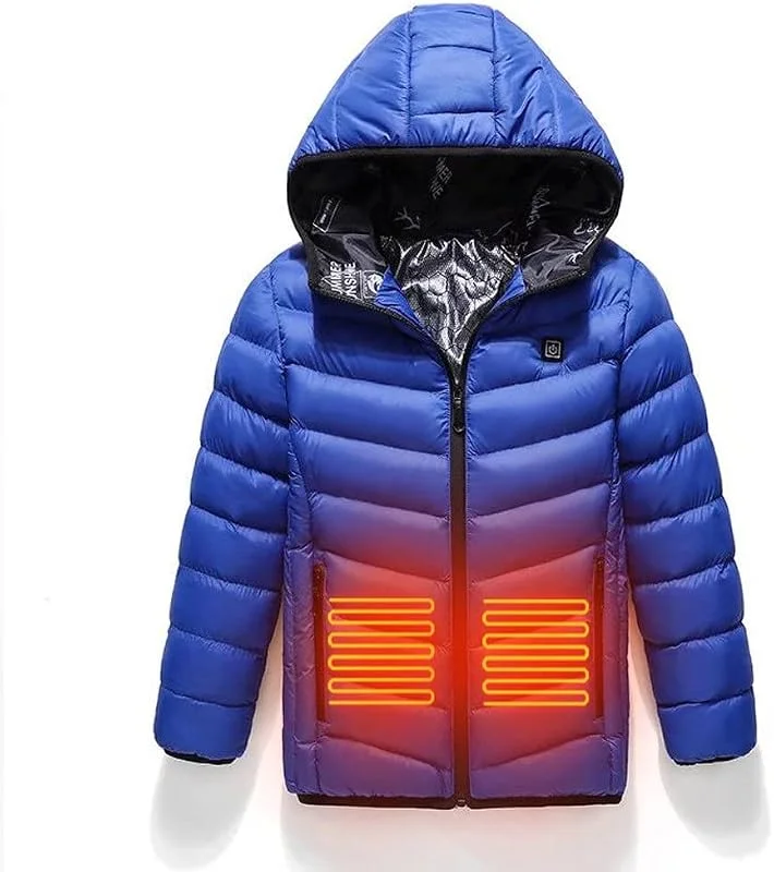 Giacca riscaldata con ricarica USB, gilet riscaldato antivento caldo per regalo di compleanno per bambini e bambine — Abbigliamento riscaldato