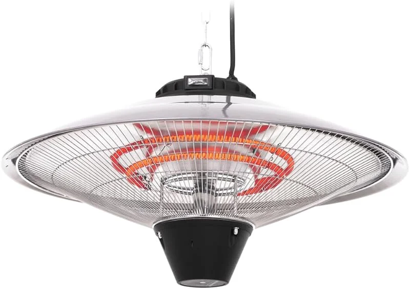 Bastilipo - Stufa da esterno sospesa Modello Prometeo Umbrella, 1500 W di potenza, telecomando, resistenze a infrarossi ad ampio espettro — Riscaldamento