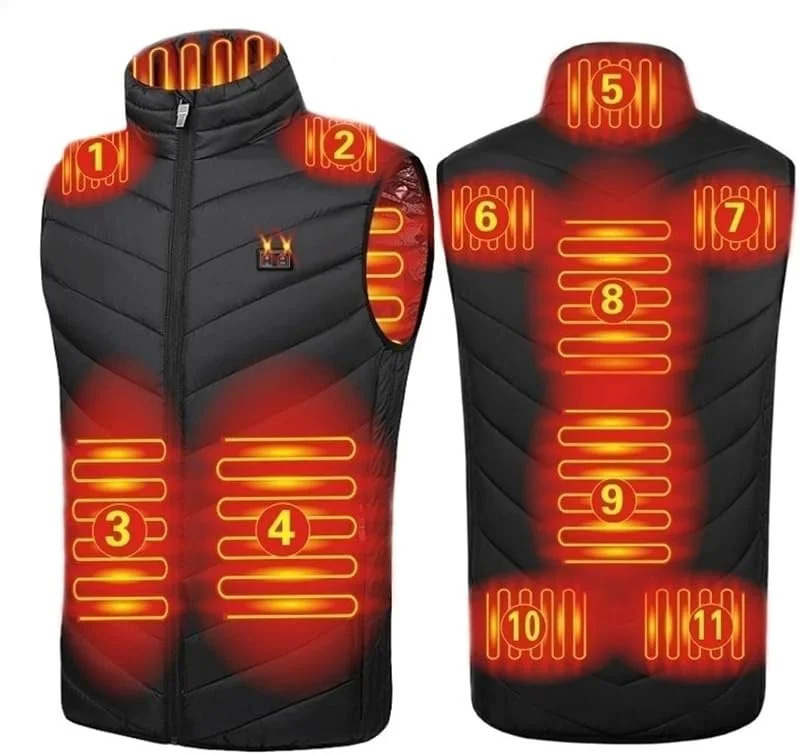 Heated Vests - Heated Body Warmer for Women, Men Heated Gilet, 3 Temperature Levels Electric Heating Jacket, Machine Washable Heated Waistcoat for Outdoors, Hiking (Excluded Power Pack) — Abbigliamento riscaldato
