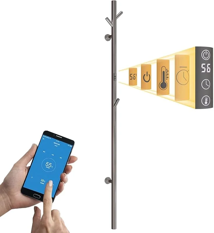 ESOP Scaldasalviette Elettrico, 40 W Radiatore Scaldasalviette con 3 Ganci — Riscaldamento