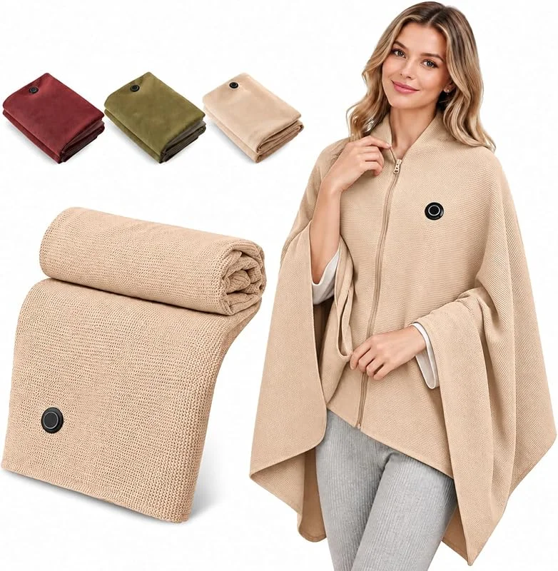 Scialle riscaldato USB for donna, coperta riscaldante con cerniera — Riscaldamento
