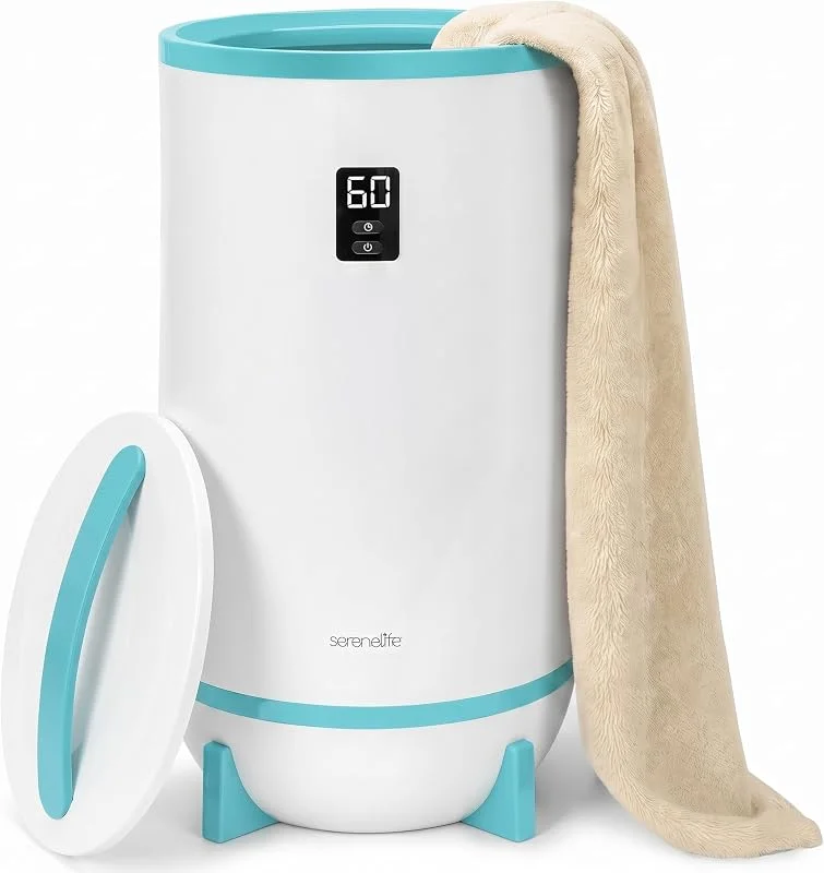 SereneLife Scaldasalviette Elettrico Bagno a Secchio con Profumazione Personalizzata, Scaldasalviette di Lusso per Lui e Lei, Spegnimento Automatico, Adatto a 2 Asciugamani, Coperte e Accappatoi — Riscaldamento