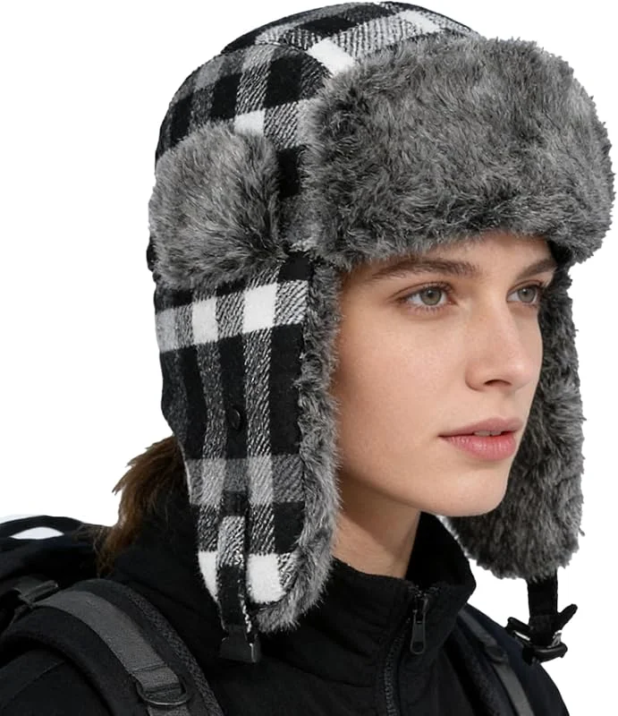 Ushanka - Cuffia per trapper, riscaldata tramite USB, resistente al vento, con attacco USB, per adulti, adolescenti, uomini e donne, per ciclismo, passeggiate — Abbigliamento riscaldato