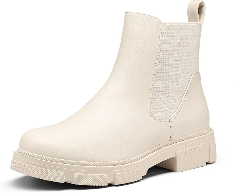 DREAM PAIRS Stivaletti Chelsea Donna Tomaia Opaca — Abbigliamento riscaldato