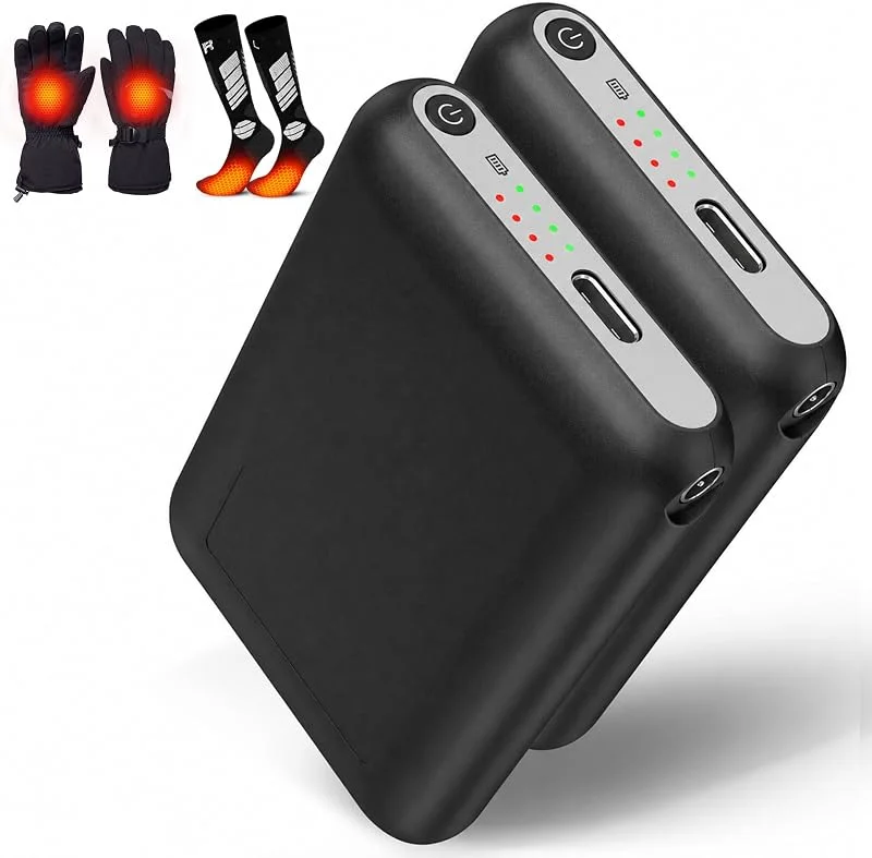 Power Bank da 5000 mAh con porte CC per guanti, calzini e pantofole — Abbigliamento riscaldato