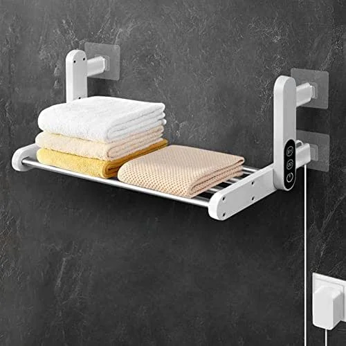Scaldasalviette a Parete, portasciugamani Elettrico Scaldasalviette Intelligente Scaldasalviette Pieghevole a Parete Scaldasalviette Accessori per Il Bagno — Riscaldamento