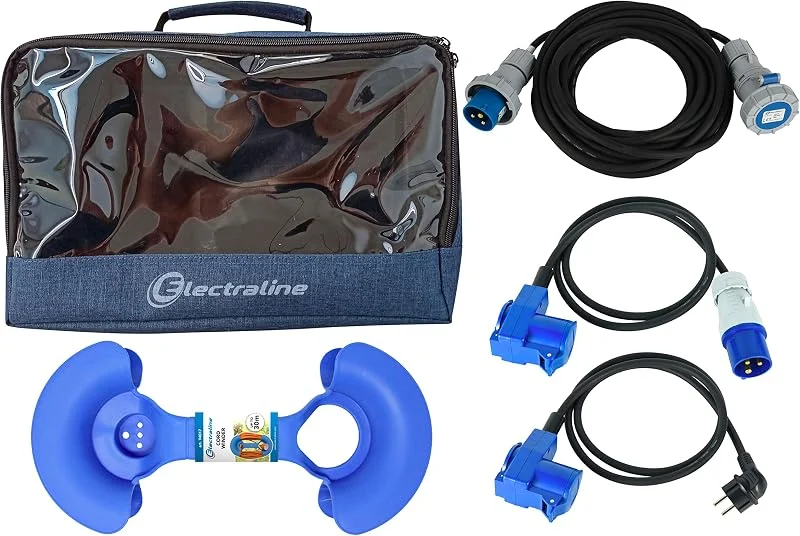 Electraline 92412 Prolunga Industriale In Gomma, Blu — Riscaldamento