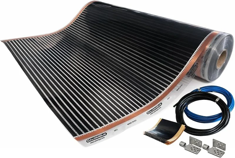 Pellicola Riscaldante a Infrarossi CALORIQUE NEO – Larghezza 100 cm – Copertura 4, 5 m² – 150 W, m² – Riscaldamento Elettrico per Pavimento, Parete e Soffitto – Calore Uniforme – Basso Consumo