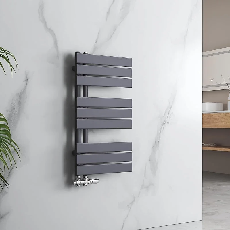 EMKE Scaldasalviette da bagno, 762 x 400 mm, scaldasalviette, porta asciugamani, scaldasalviette, colore: antracite — Riscaldamento