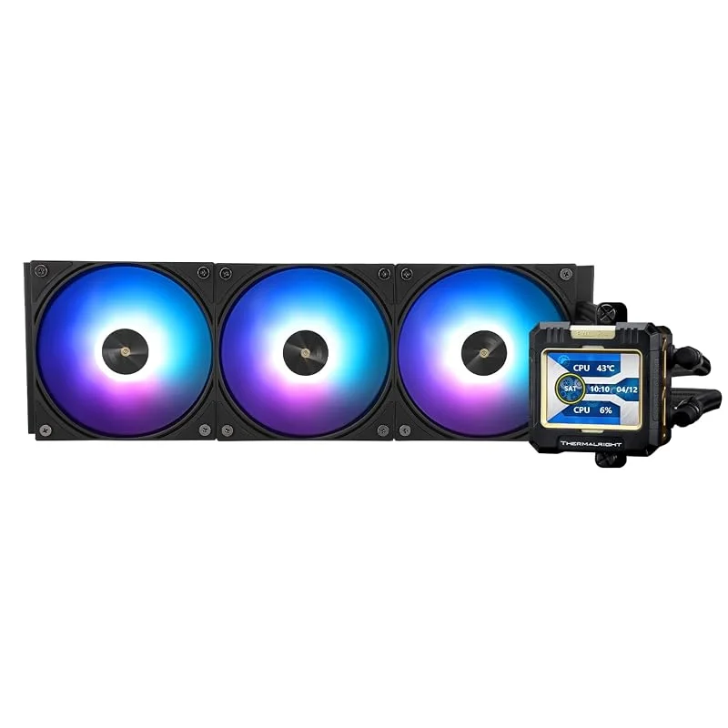 TR-Thermalright FW360 Nero ARGB Liquid CPU Cooler, Schermo LCD IPS da 2, 4 pollici con risoluzione 320x240 - Magnetico, tema schermo DIY, per AM4, AM5, LGA1851, 1700, 115x — Riscaldamento