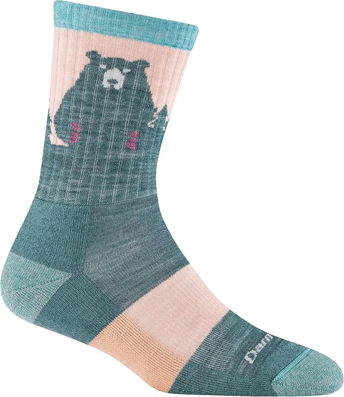 Darn Tough Bear Town Micro Crew - Cuscino Leggero Bear Town Micro Crew leggero con cuscino Donna — Abbigliamento riscaldato
