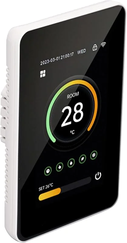 Karlak Termostato WiFi Intelligente Digitale per un Controllo Accurato della Temperatura Tramite App per il Riscaldamento domestico. Schermo da 4, 3 Pollici (3A)