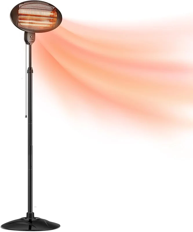 DONYER POWER Stufa da giardino a infrarossi da 2 kW, autoportante — Riscaldamento