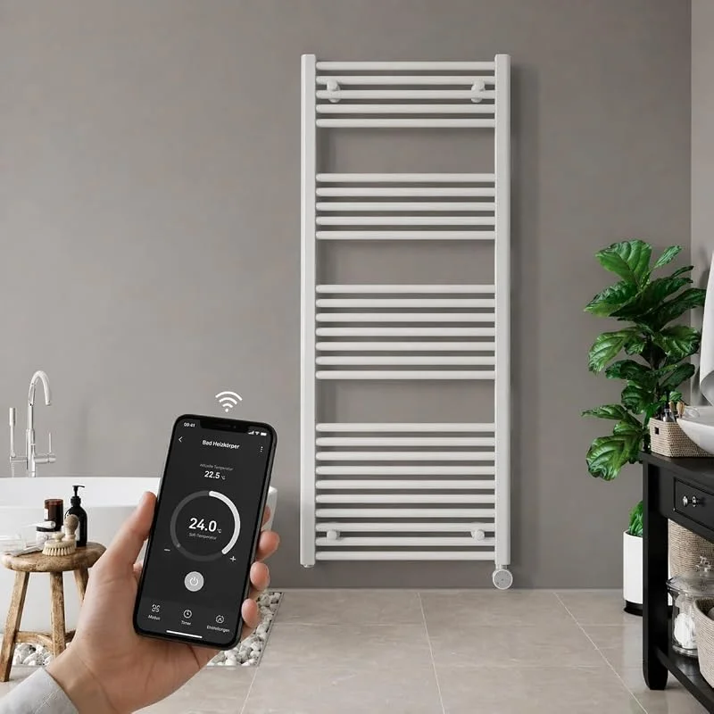anapont Radiatore elettrico da bagno Wi-Fi e Bluetooth, 1475 x 500 — Riscaldamento