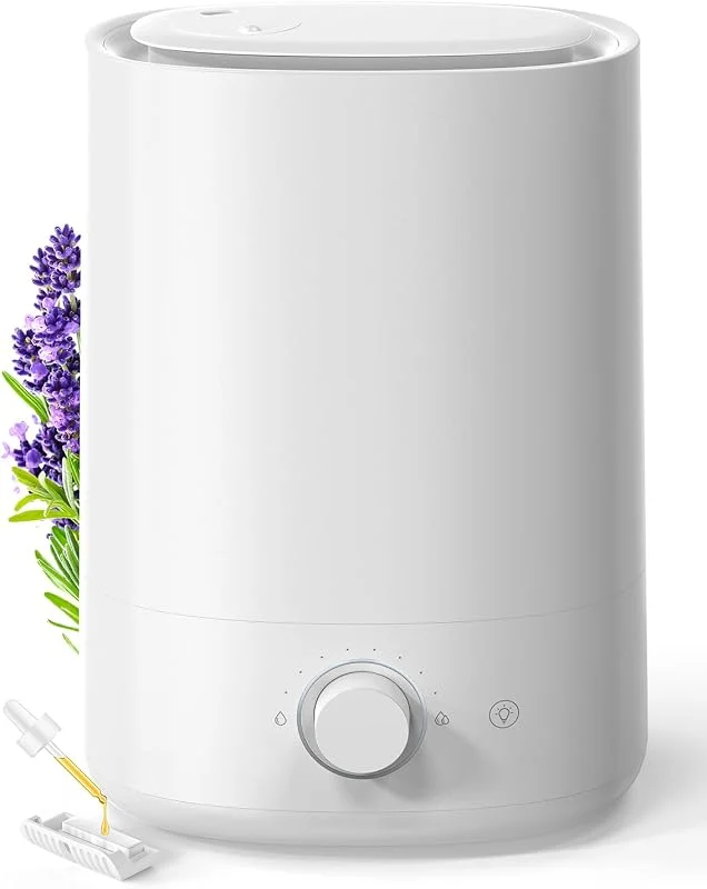 AROEVE Umidificatore Ambiente 5L Ugello 360° 50H Autonomia, 28dB Silenziose