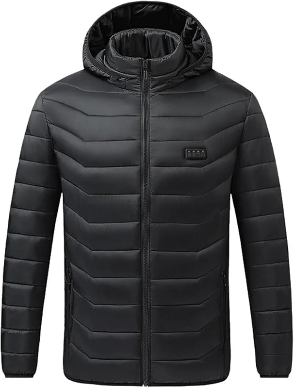 Generisch Giacca da uomo intelligente con regolazione completa della temperatura, riscaldamento termico per esterni, giacca invernale per le mezze stagioni, con tasche, materiale esterno per attività — Abbigliamento riscaldato