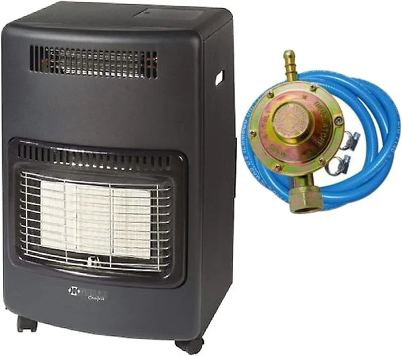 Stufa gas infrarossi ventilata 4, 2 Kw + Termoventilatore Nova Turbo sensore O2 REGOLATORE TUBO FASCETTE OMAGGIO — Riscaldamento