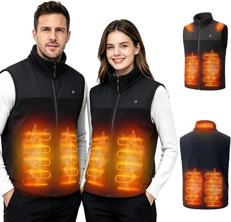 Gilet Riscaldato Uomo Donna, Giubbotti Riscaldati Elettrici con 7 zone — Abbigliamento riscaldato