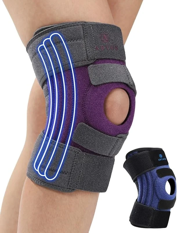 ABYON Ginocchiera Ortopedica per Uomo & Donna - Artriti, Menisco, ACL - con Stabilizzatori Tripli & Cintura Regolabile 360° per Sollievo dal Dolore e Recupero Rapido — Abbigliamento riscaldato