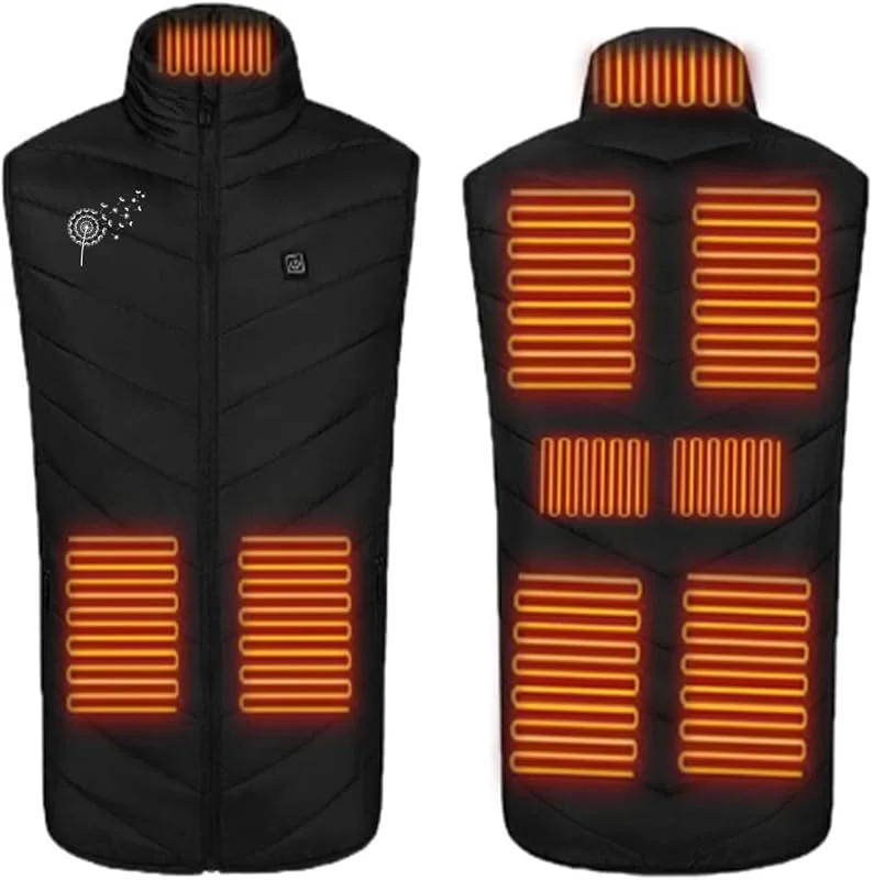 HEONSATI Gilet Riscaldato Uomo Moto Giacche Termoriscaldato Curvy Giubbotti Senza Maniche Termica Giubotti Caldo Gilet Riscaldati Uomo Giacchetto Invernali Slim Fit Gilet Riscaldato Uomo Lavoro — Abbigliamento riscaldato
