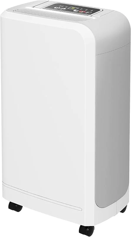 HOMCOM Deumidificatore Portatile 12L, 24h per 18㎡ con 4 Funzioni Bianco