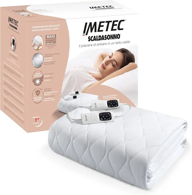 Imetec Scaldasonno Adapto – Scaldaletto matrimoniale maxi 195x165 — Riscaldamento