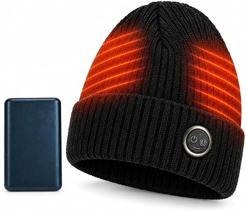 Cappello riscaldato da uomo, ricaricabile tramite USB, 5000 mAh — Abbigliamento riscaldato