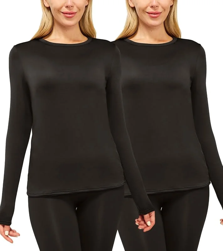 CL convallaria Intimo Termico Donna, Intimo Funzionale, termoattivo e Traspirante, Interno in Pile, Intimo Sci, Intimo Termico Morbido — Abbigliamento riscaldato