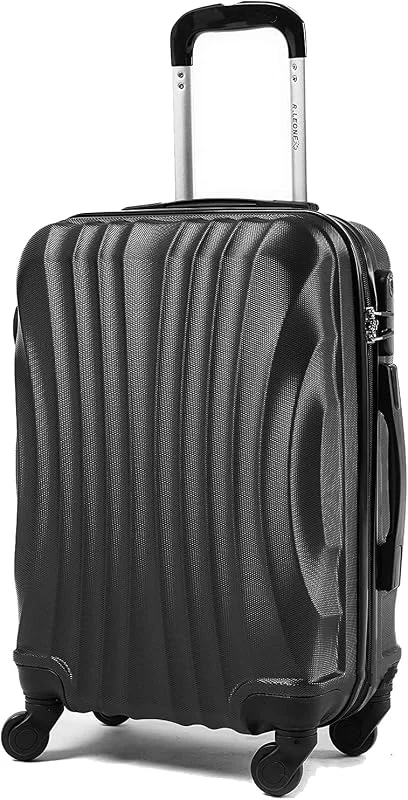 R.Leone Ryanair 55x40x20 cm Valigia Trolley Bagaglio a mano 4 Ruote rimovibile Ultraleggero in ABS Autonomo 20373N (Nero, Valigia 55X40X20cm) — Abbigliamento riscaldato