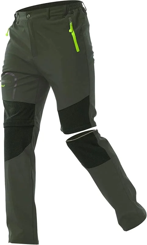 Zoerea Pantaloni Trekking Uomo Asciugare Rapidamente Traspiranti Convertibile Pantaloncini Primavera Estate Sottile All'aperto Alpinismo Escursionismo Calzoni — Abbigliamento riscaldato