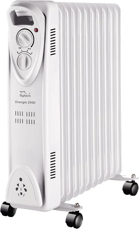 SYTECH SY-RA1100A Radiatore Olio 2500W Energio 2500 11 Elementi Bianco — Riscaldamento