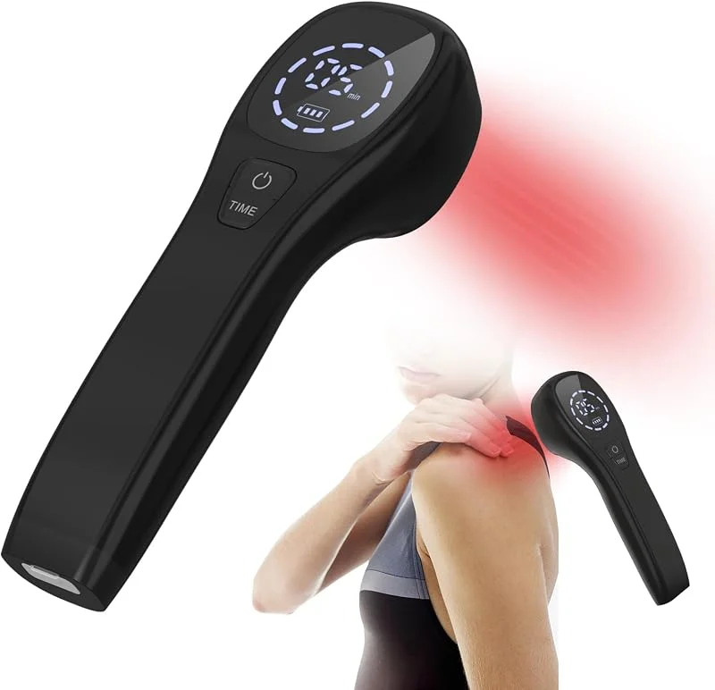 KTS Terapia a Luce Rossa, (12 x 650 nm&2 x 808 nm) la Sonda della Lampada Infrarossi Aiuta a Migliorare la Circolazione, Eliminare la Stasi, Antinfiammatorio, Dolorifico, a Ripristinare i Tessuti Molli — Riscaldamento