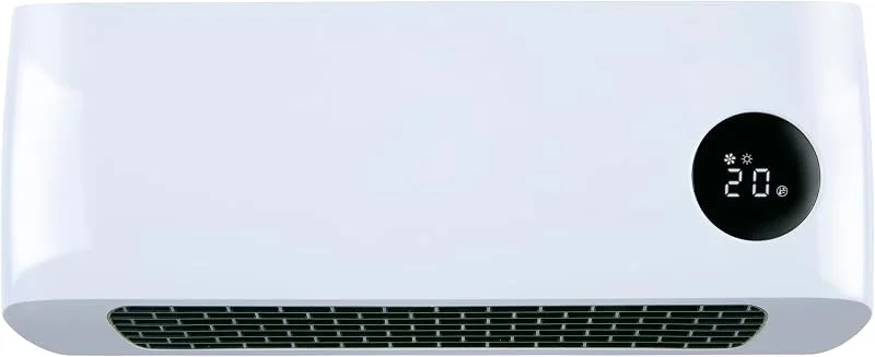 alpina Termoventilatore da parete 2000 W, in ceramica, con 2 livelli di potenza e timer, termostato digitale — Riscaldamento