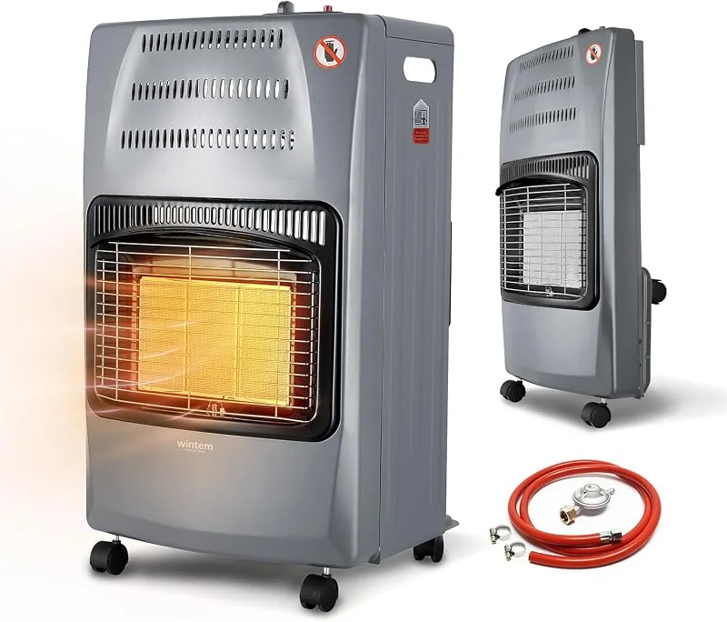 Wintem Stufa a Gas Richiudibile 4200W Smoke Grey — Riscaldamento