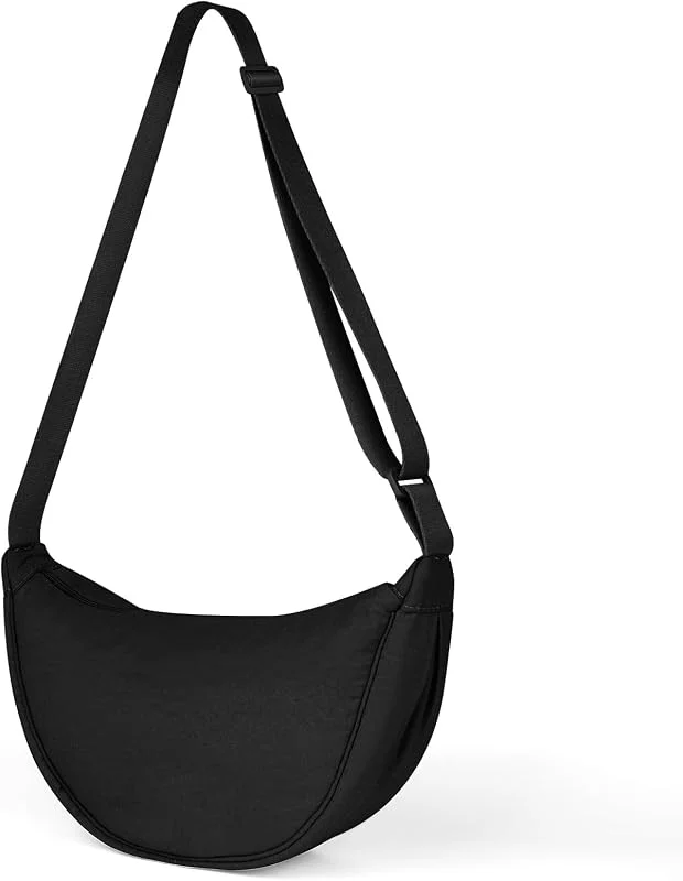 Aucuu Borsa a Tracolla in Nylon, Borsa a Tracolla a Mezzaluna da Donna, Borsa a Spalla con Tracolla Regolabile, Messenger Crossbody Bag per Shopping Viaggio — Abbigliamento riscaldato