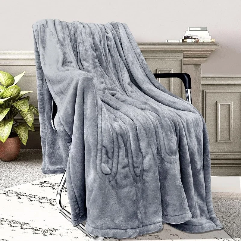 Coperta Elettrica, Coperta Riscaldata Termica 180x150cm, Coperta Matrimoniale con Flanella Riscaldamento Rapido 6 Temperature Personalizzata 5 Timer Protezione Surriscaldata Lavabile