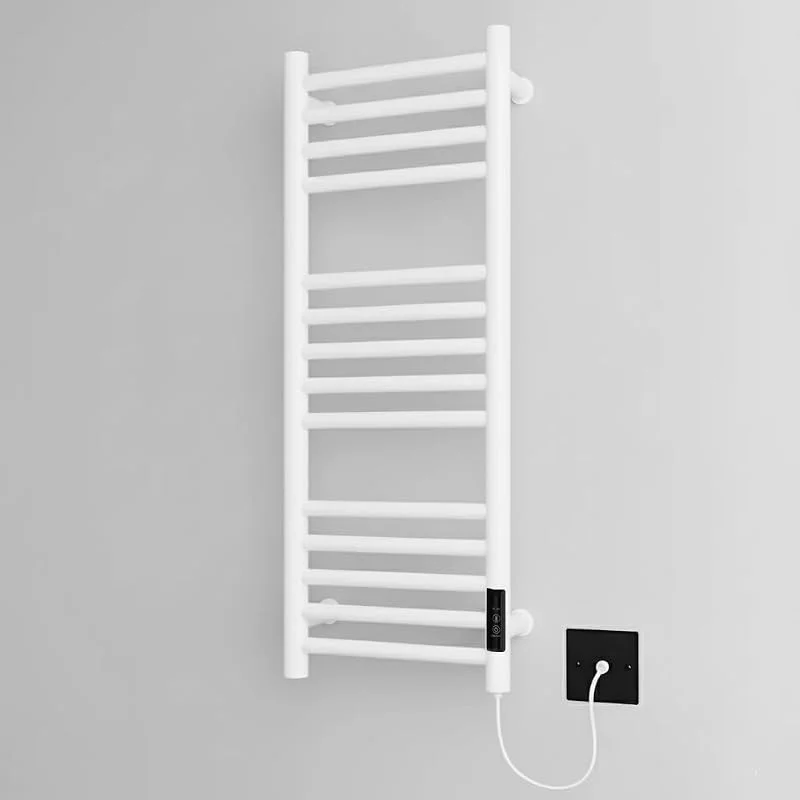 Scaldasalviette Elettrico Riscaldato a Secco in Acciaio Inossidabile Bianco 300mm x 720mm — Riscaldamento