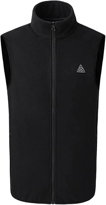 Gilet riscaldato Unisex in Pile, Giacca riscaldante Lavabile, Gilet Elettrico USB, Abbigliamento for Sci, Pesca, attività all'aperto (Batteria Non Inclusa)(Noir, XXL) — Abbigliamento riscaldato