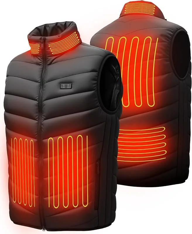 Gilet riscaldato per uomo e donna, gilet elettrico riscaldato USB per esterni, taglia L (senza batteria) — Abbigliamento riscaldato