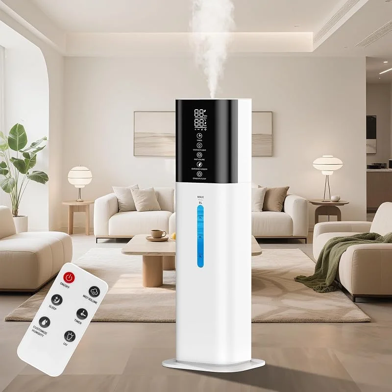 Umidificatore Ambiente 8L Ultrasuoni Silenzioso per Casa e Camera da Letto