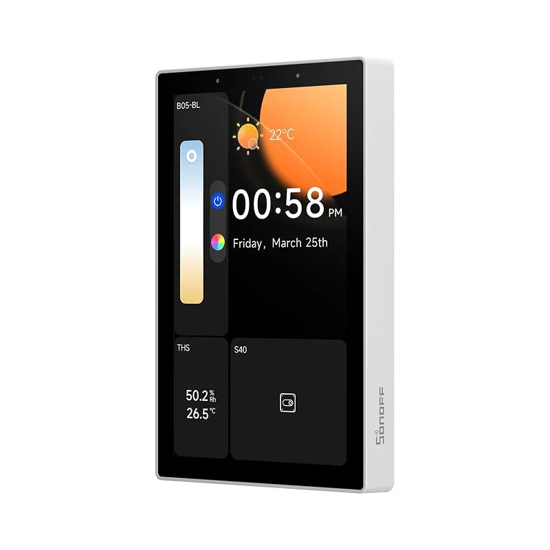 SONOFF NSPanel Pro 120 Pannello di Controllo Smart-Schermo 4.7 Pollici, Gateway Zigbee, Integrazione Home Assistant, Termostato Intelligente, Scene Sicurezza, Compatibile con Alexa, Google, Apple（bianco） — Riscaldamento