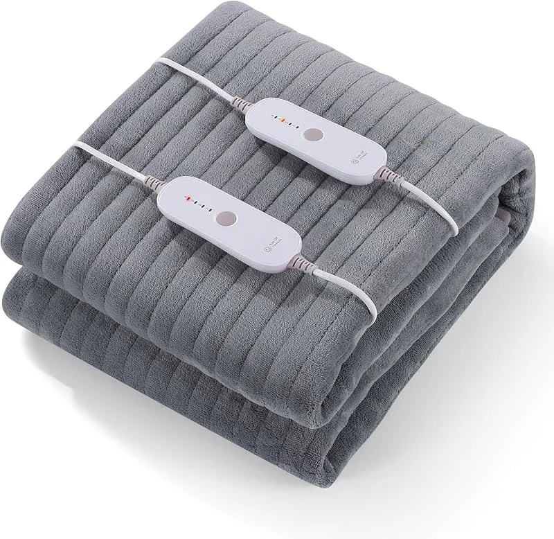 CURECURE Coperta Elettrica Termica 160x140cm Matrimoniale, Coral Fleece — Riscaldamento