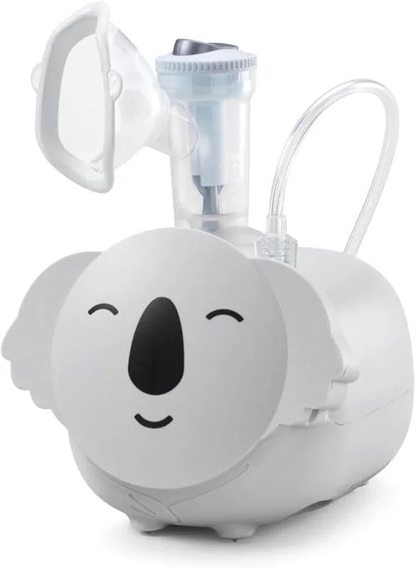 Flaem, Koala, Aerosol Veloce, Efficace e Divertente, Macchina Aerosol Adulti e Bambini Certificata, con Ampolla a 2 Velocità, Comode Mascherine Soft Touch e Filtro dell'Aria, Made in Italy — Umidificatore