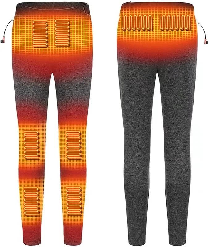 Pantaloni riscaldati da Donna, 8 Aree riscaldate, elettrici USB Termici, Caldi e Morbidi, Pantaloni 3 impostazioni di Calore, per Sport Invernali all'aperto (batterie Non Incluse) — Abbigliamento riscaldato