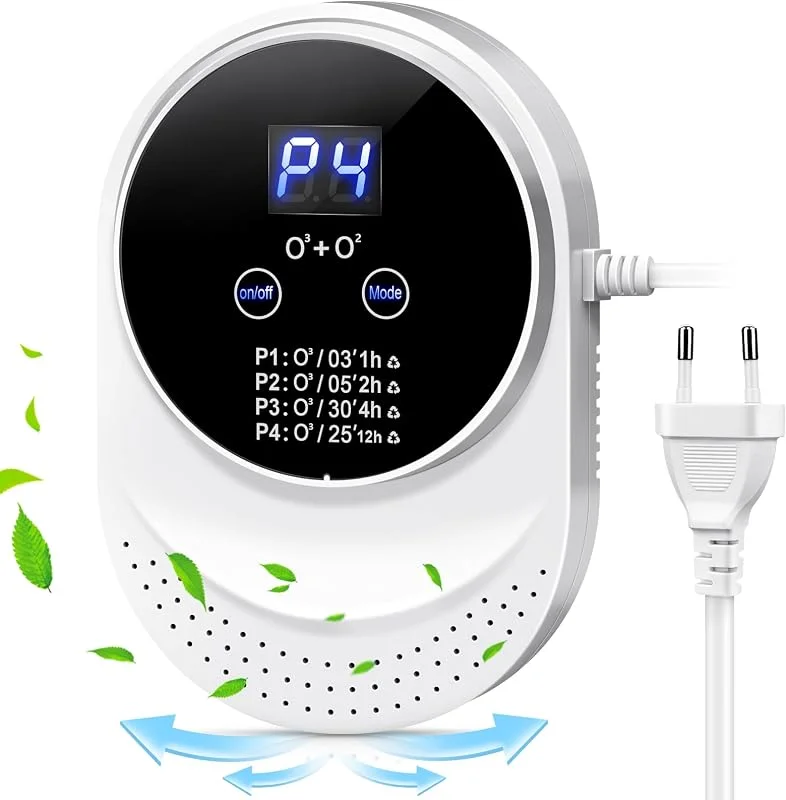 ICARE Generatore di Ozono Purificatore d'aria, Sterilizzatore per Deodorizzazione Dell'Ozono, Deodorante per Ionizzatore di Ozono, Purificatore Aria per Bagni, Animali Domestici, Formaldeide, Auto — Umidificatore
