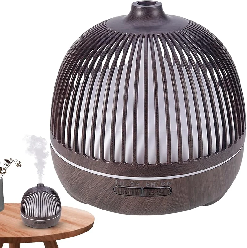 Diffusore Aromi Design Legno Umidificatore Ultrasonico Fredda con Timer