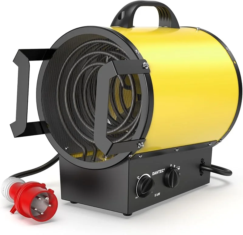 DAHTEC Termoventilatore Industriale 9 kW Stufetta Elettrica 400 V Trifase — Riscaldamento